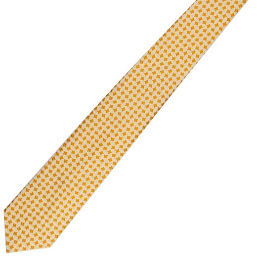 Gold Geometric Pattern Tie-accessories-Fifth Avenue Menswear