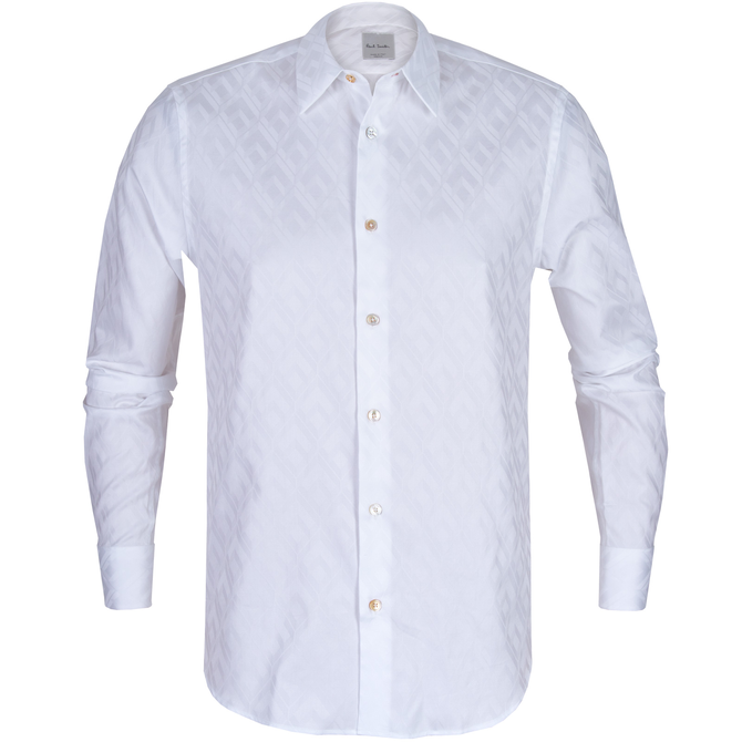 Luxury Cotton Jacquard Pattern Dress Shirt