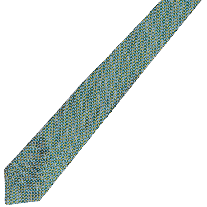 Basket Weave Geometric Pattern Tie