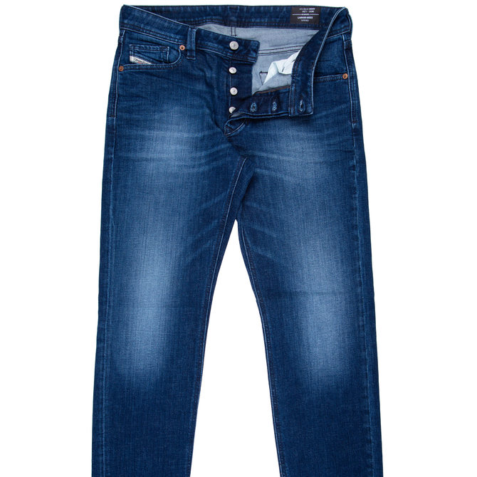 Larkee-Beex Tapered Fit Mid Aged Stretch Denim Jeans