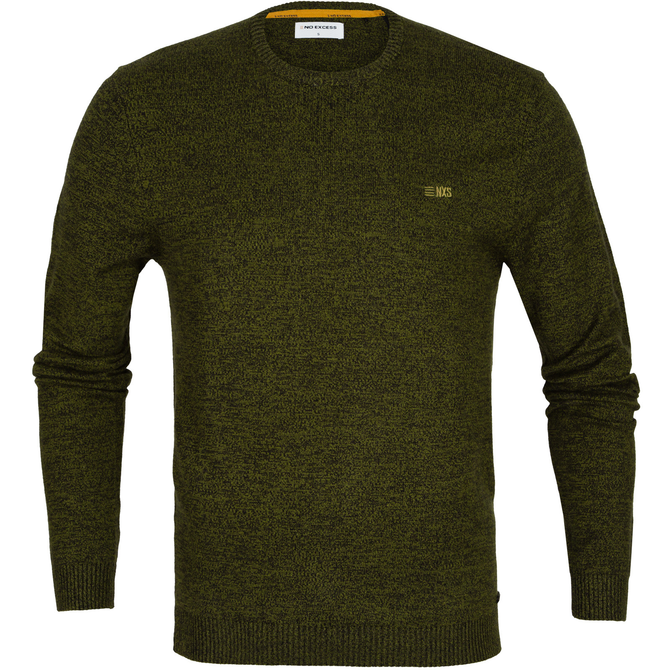 Twisted Yarn Knit Crew Neck Pullover - T-Shirts & Polos-Long Sleeve T's ...