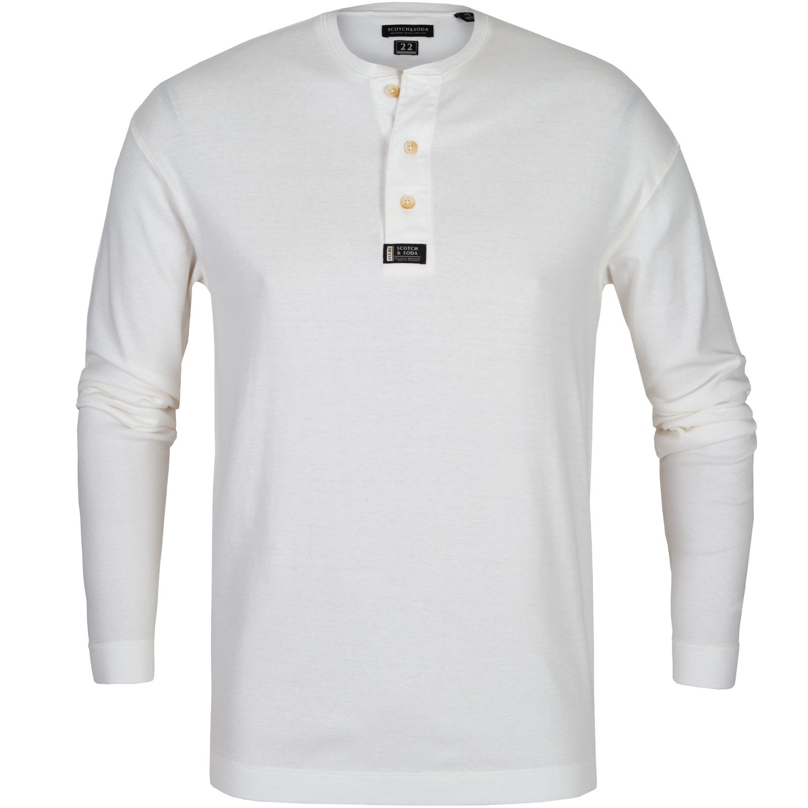 Easy Fit Grandad Collar Long Sleeve T TShirts & PolosLong Sleeve T's Fifth Avenue Menswear