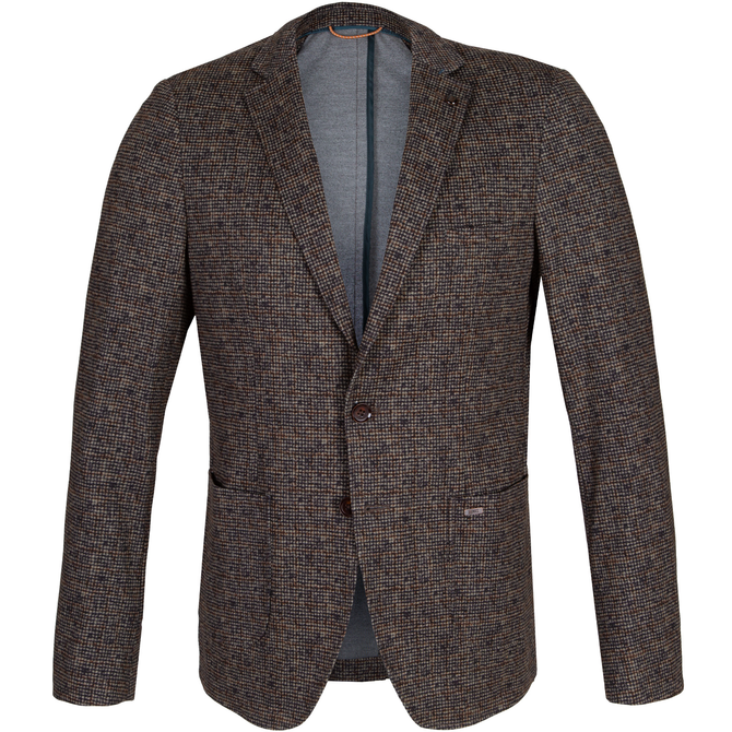 Slim Fit Jersey Knit Check Print Blazer - Jackets-Casual Jackets ...