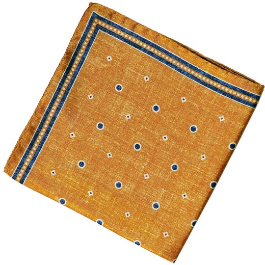Geometric Pattern Silk Pocket Square-accessories-Fifth Avenue Menswear