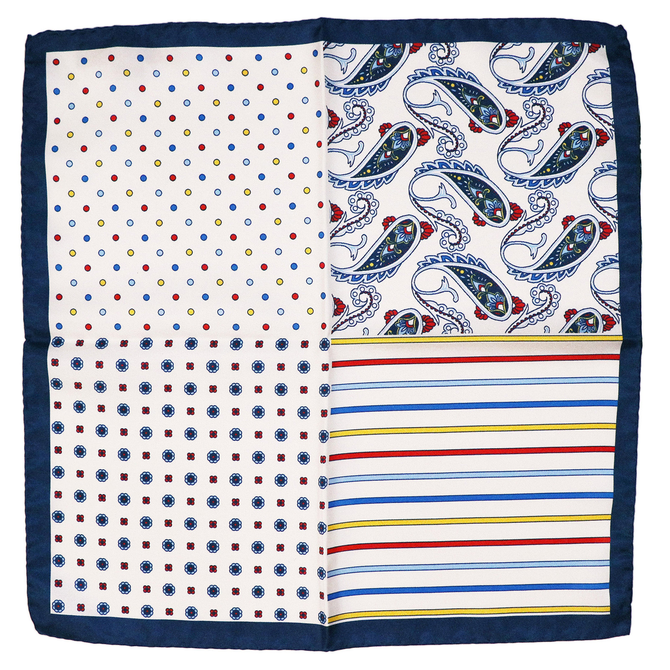 4-Way Pattern Silk Pocket Square