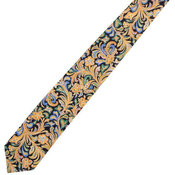 Hendrix Paisley Floral Fine Cotton Tie