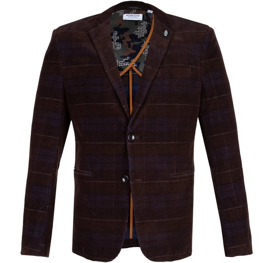 Check Stretch Ribcord Casual Blazer-on sale-Fifth Avenue Menswear