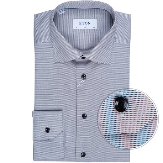 Slim Fit Micro Weave Twill Dress Shirt-work-Fifth Avenue Menswear
