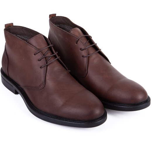 Yarri Fossil Leather Desert Boots-on sale-Fifth Avenue Menswear