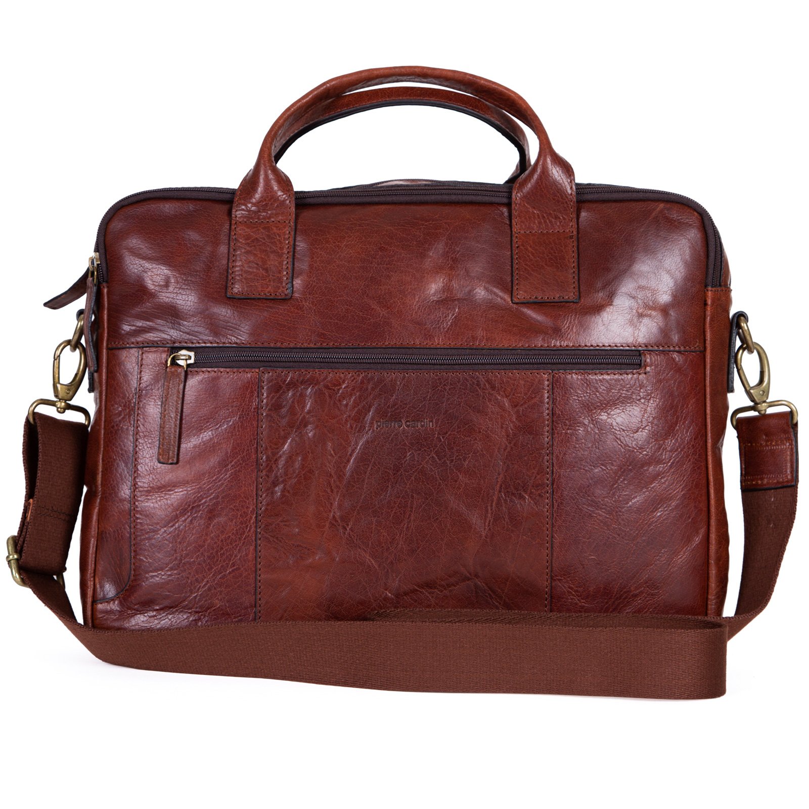 Rustic Leather Computer Bag - Accessories-Bags : Fifth Avenue Menswear ...