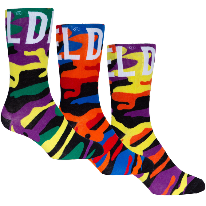 Hermine 3-Pack Multi-coloured Camo Pattern Socks