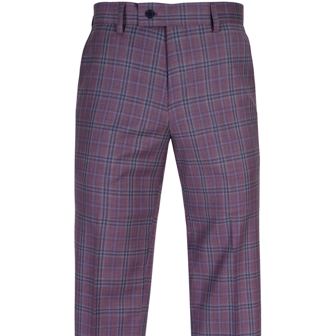 Jack Check Stretch Wool Dress Trousers