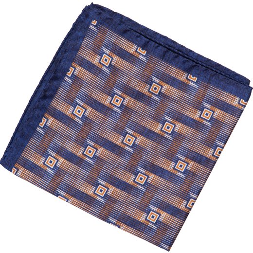 Hazy Geometric Silk Pocket Square-accessories-Fifth Avenue Menswear
