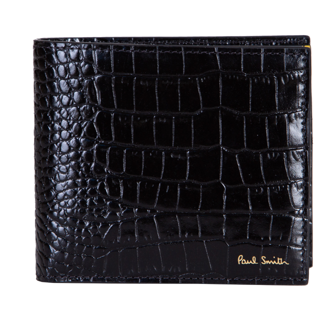 Embossed Leather Billfold Wallet