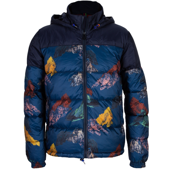 Printed Fibre Down Quilted Puffer Jacket