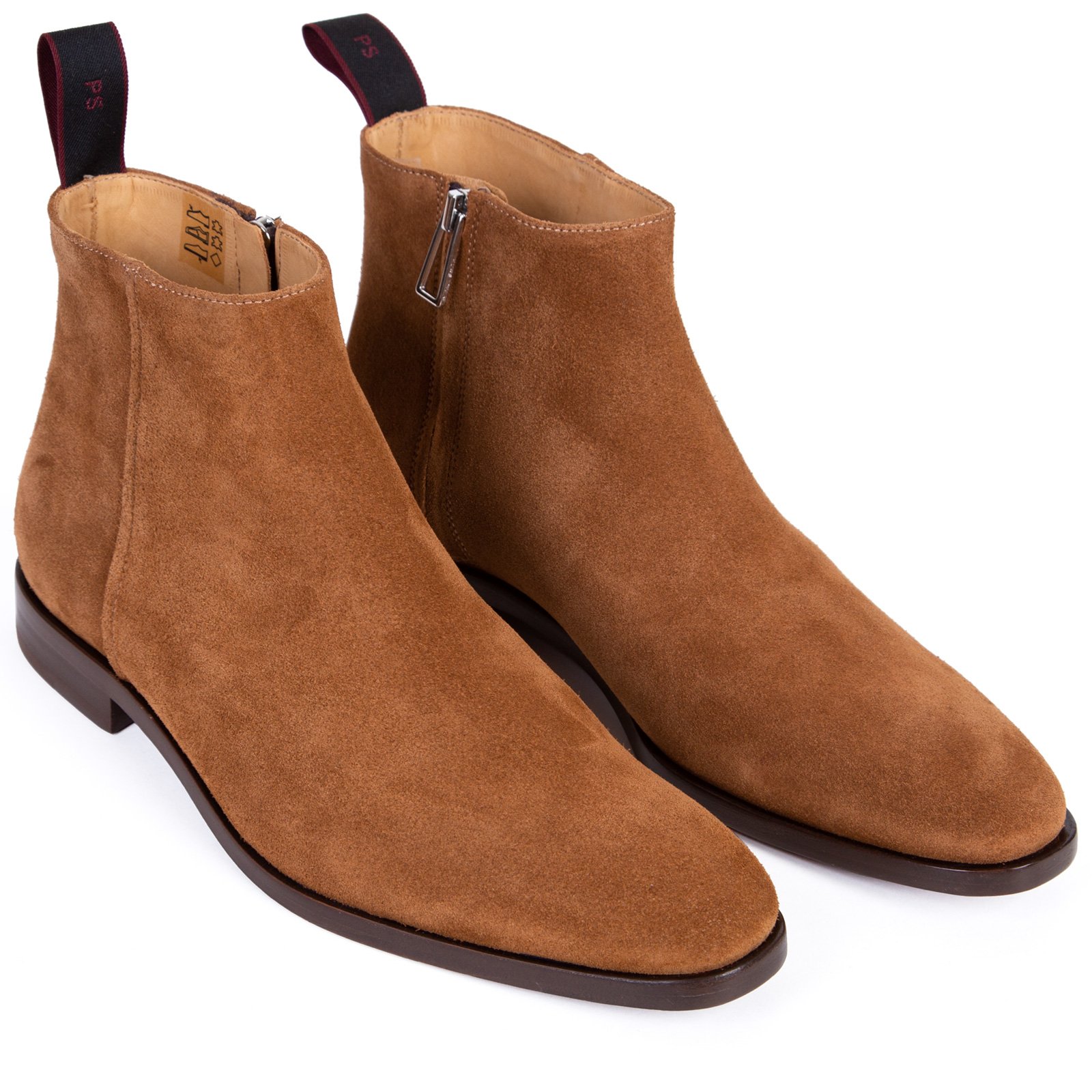 Suede zip up store boots