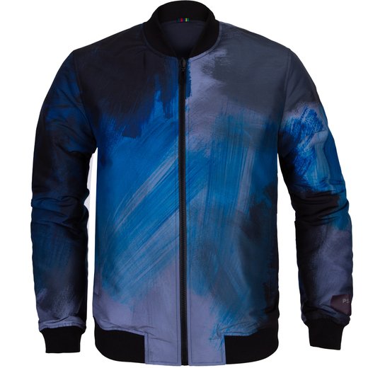 Reversible Brush Stroke Print Bomber Jacket-on sale-Fifth Avenue Menswear