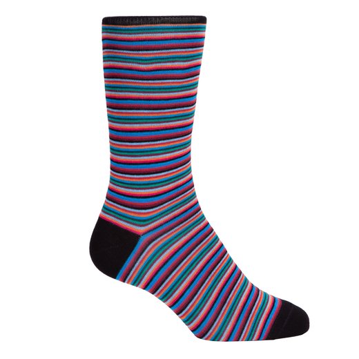 Quant Stripe Organic Cotton Blend Socks-accessories-Fifth Avenue Menswear
