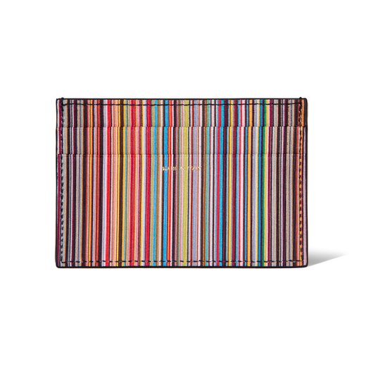New Signature Stripe Credit Card Holder-accessories-Fifth Avenue Menswear