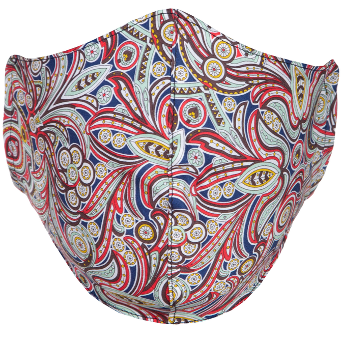 Adjustable Limited Edition Abstract Paisley Face Mask