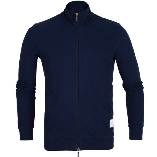 Zip-up Cotton Pique Track Top-jackets-Fifth Avenue Menswear
