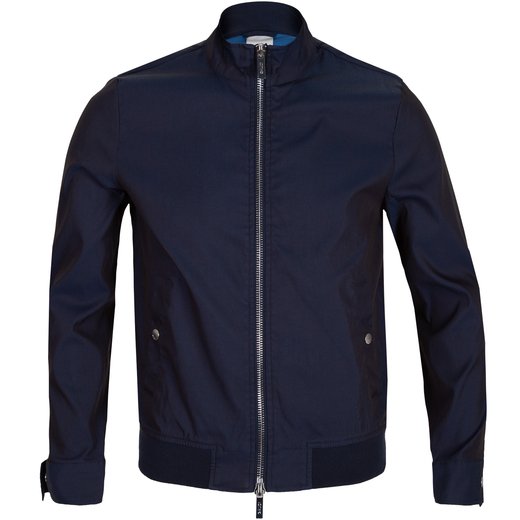 Stretch Nylon Zip-Up Harrington Jacket-jackets-Fifth Avenue Menswear