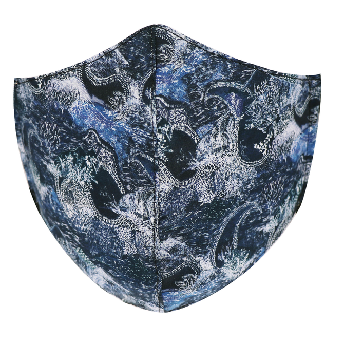 Adjustable Stormy Waters Print Face Mask