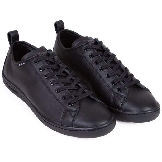 Miyata Black Leather Sneakers-shoes & boots-Fifth Avenue Menswear