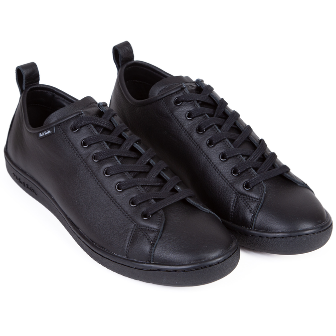 Miyata Black Leather Sneakers