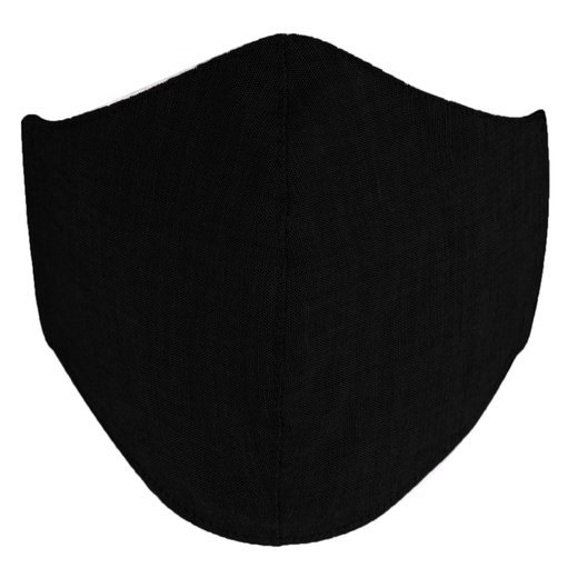 Adjustable Black Homespun Fine Cotton Face Mask-accessories-Fifth Avenue Menswear
