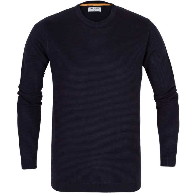 Ribbed Relief Cotton Pullover