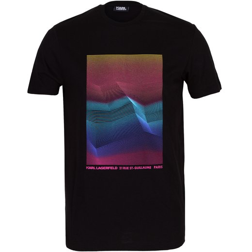Luxury Cotton Slim Fit Sound Wave T-shirt-t-shirts & polos-Fifth Avenue Menswear