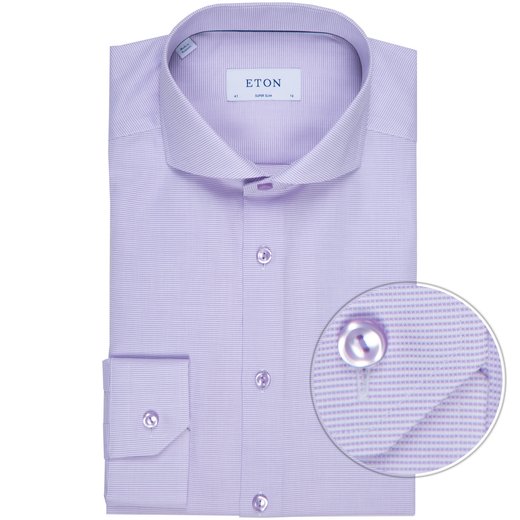 Super Slim Fit Micro Weave Twill Dress Shirt-shirts-Fifth Avenue Menswear