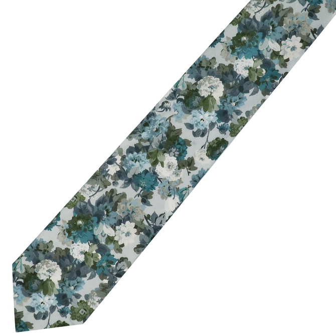 Chatsworth Garden Print Fine Cotton Tie