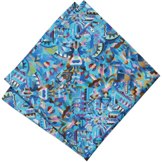 Magical Moypup Print Fine Cotton Pocket Square-new online-Fifth Avenue Menswear