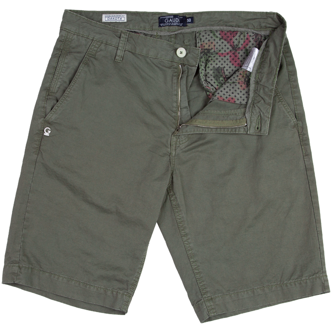 Slim Fit Dakota Garment Dyed Cotton Gaberdine Shorts