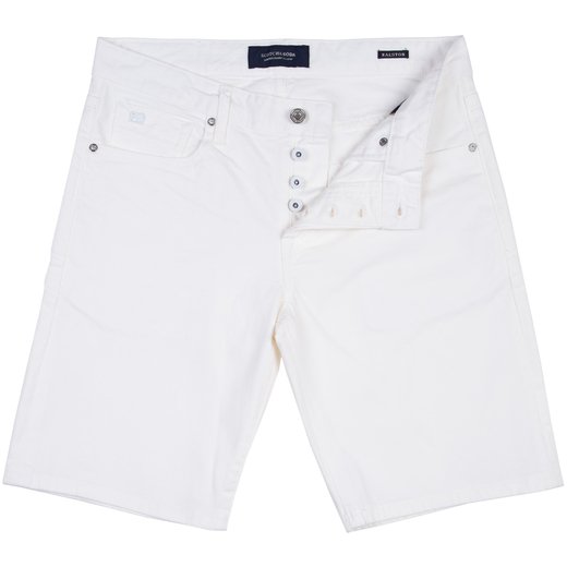 Ralston Clean White Stretch Denim Shorts-on sale-Fifth Avenue Menswear
