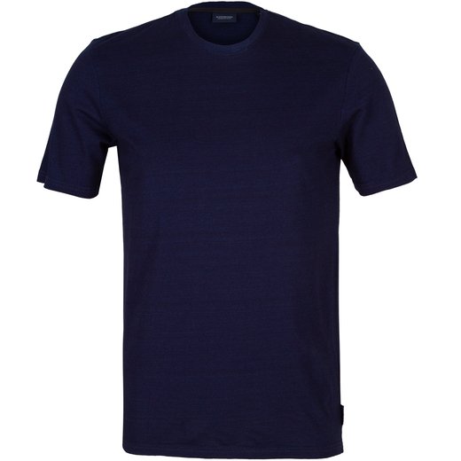 Regular Fit AMS Blauw Indigo T-Shirt-t-shirts & polos-Fifth Avenue Menswear