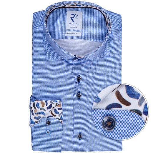 Micro Houndstooth Luxury Cotton Dress Shirt-shirts-Fifth Avenue Menswear