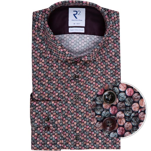 Spots Print Luxury Cotton Dress Shirt-shirts-Fifth Avenue Menswear