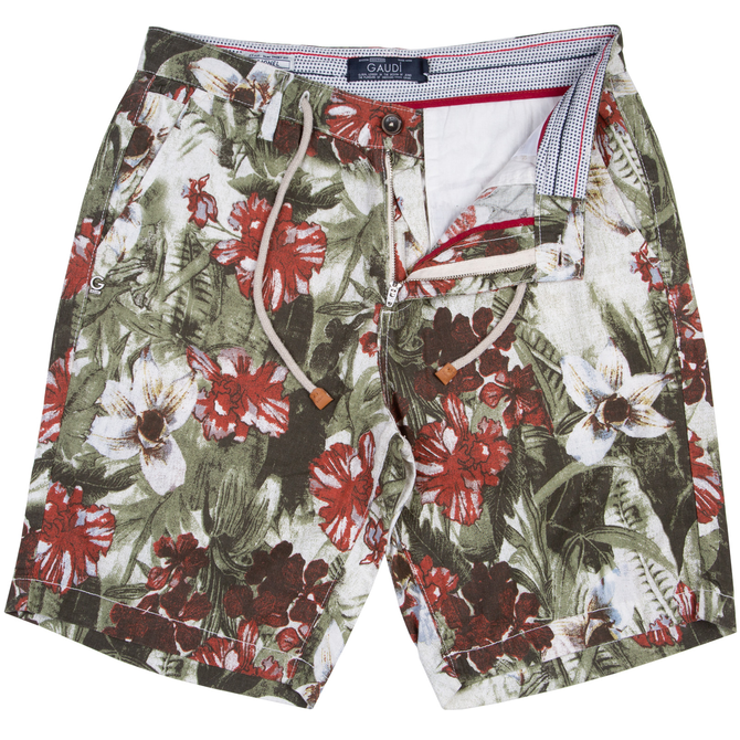 Floral Linen/Cotton Drawstring Shorts - On Sale : Fifth Avenue Menswear ...