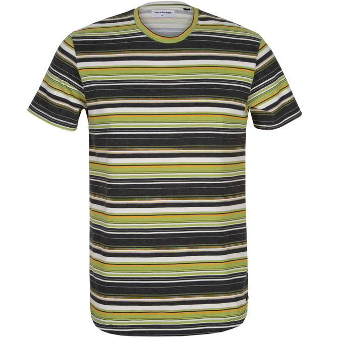 Slim Fit Multi-Colour Stripe T-Shirt
