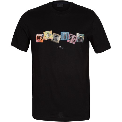 Organic Cotton Stamps Print T-Shirt-t-shirts & polos-Fifth Avenue Menswear
