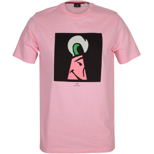 Organic Cotton Keyhole Print T-Shirt-t-shirts & polos-Fifth Avenue Menswear