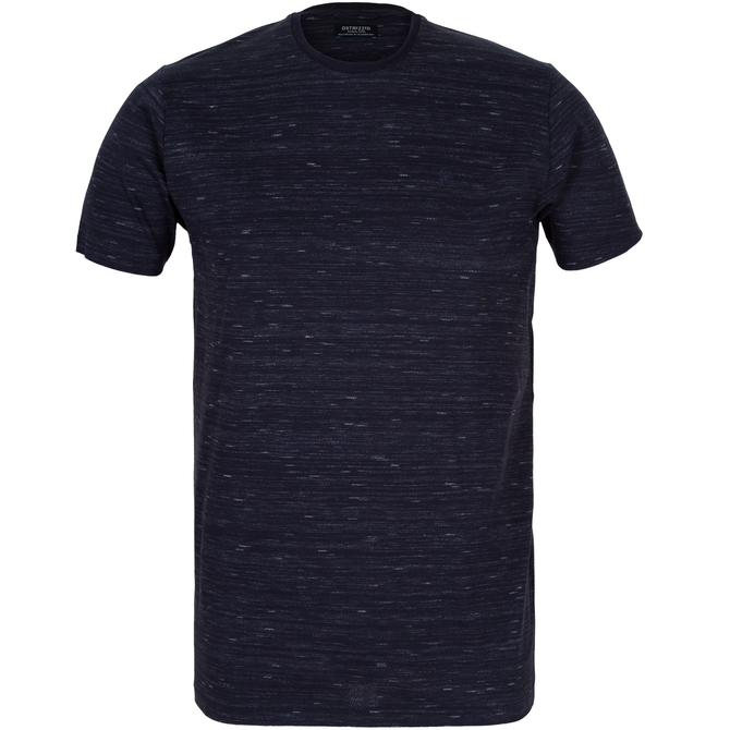 Slim Fit Mercerised Cotton Jacquard Pattern T-Shirt