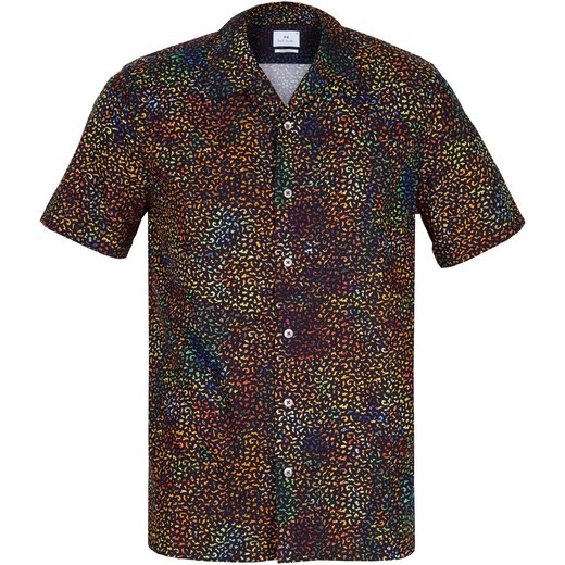 Slim Classic Fit Brains Print Casual Shirt-shirts-Fifth Avenue Menswear