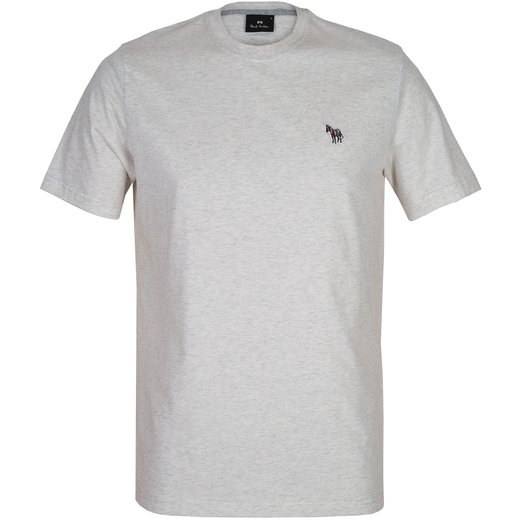 Organic Cotton Zebra Logo Crew Neck T-Shirt-t-shirts & polos-Fifth Avenue Menswear