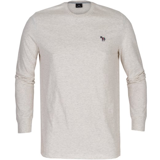 Organic Cotton Zebra Logo Long Sleeve T-Shirt-on sale-Fifth Avenue Menswear