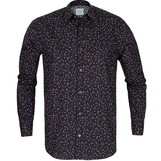 Slim Fit Star & Moon Print Casual Shirt-new online-Fifth Avenue Menswear