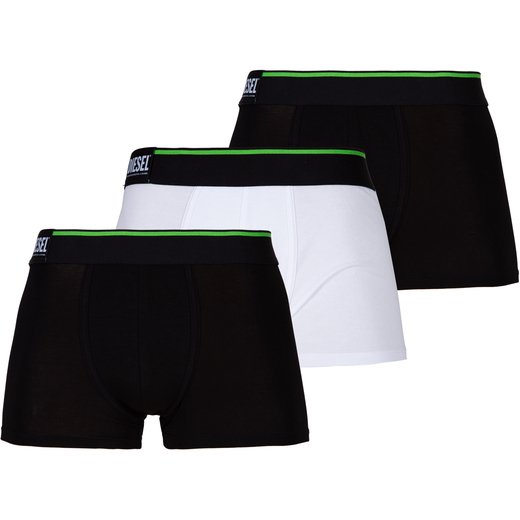 Damian 3 Pack Green Waistband Stripe Trunks-underwear & sleepwear-Fifth Avenue Menswear